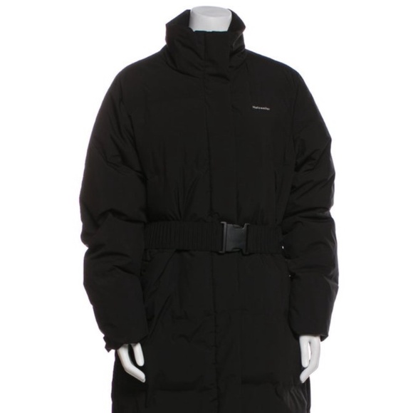 Holzweiler Long, Black Puffer Coat, Small - Picture 1 of 7